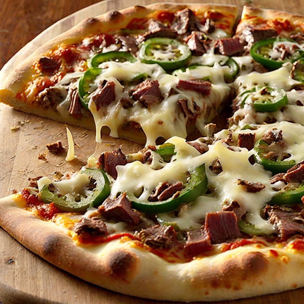 Jets' Philly Cheese Steak Pizza Recipe