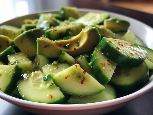 Keto Avocado Cucumber Salad Recipe