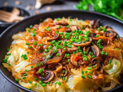 Keto Cabbage and Mushroom Stir-Fry Recipe