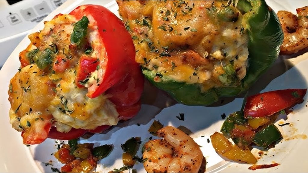 Keto Shrimp Stuffed Bell Peppers Recipe