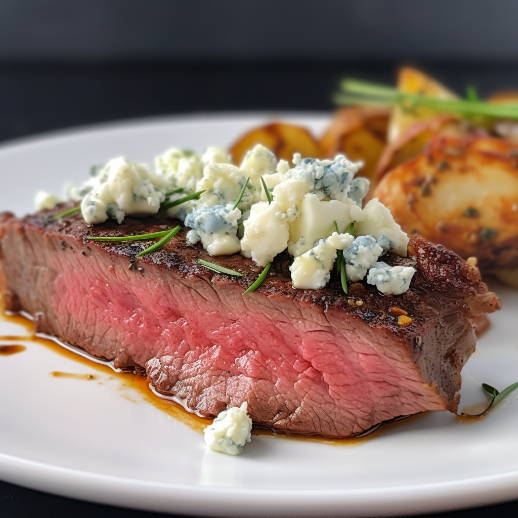 Keto Steak with Blue Cheese Butter