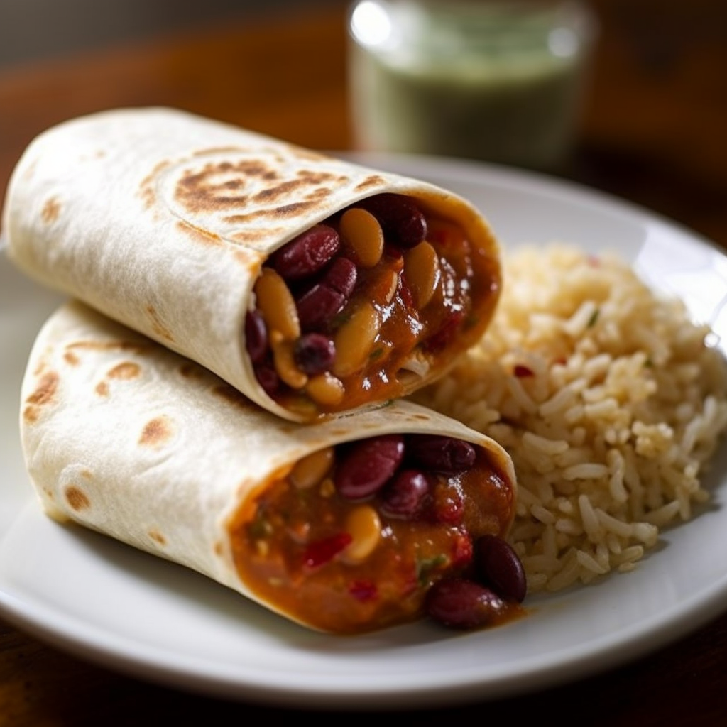 Kidney Bean and Rice Burritos Recipe