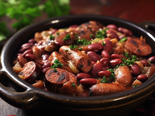 Kidney Bean and Sausage Skillet Recipe