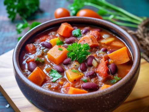 Kidney Bean and Sweet Potato Stew