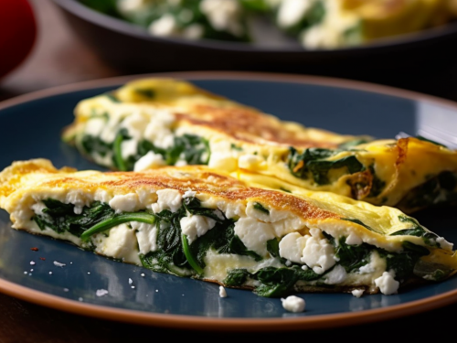 Le Peep's Spinach and Feta Omelette