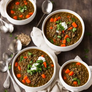 h*t I Bake: Lentil Soup made with Homemade Lamb Stock