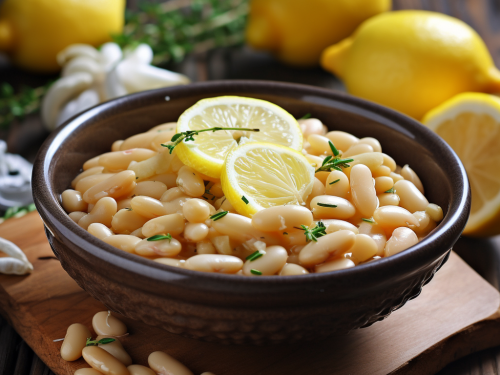 Lemon Garlic Cannellini Beans