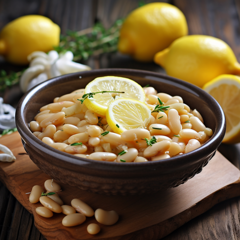 Lemon Garlic Cannellini Beans