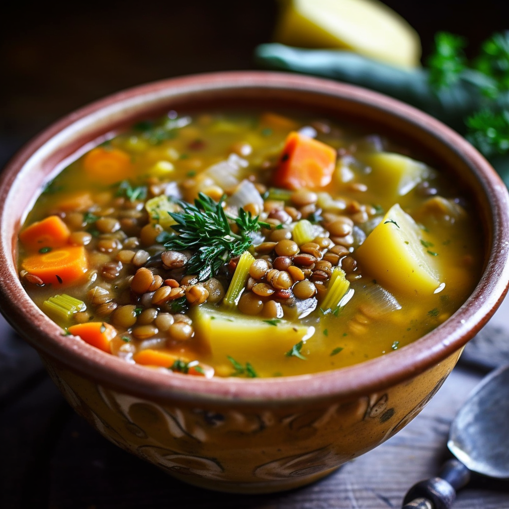 Lentil and Vegetable Bean Soup