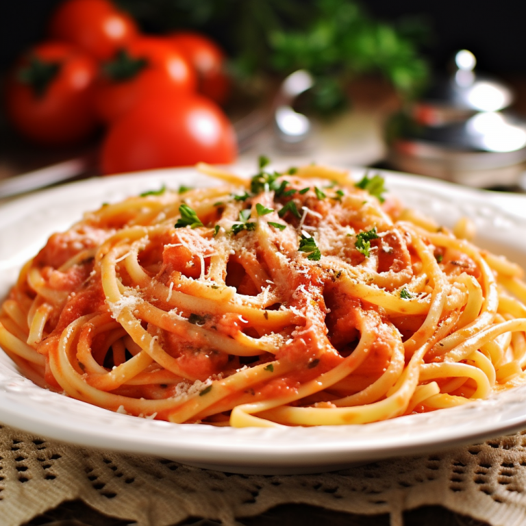 Linguine with Creamy Tomato Sauce Recipe Recipe | Recipes.net