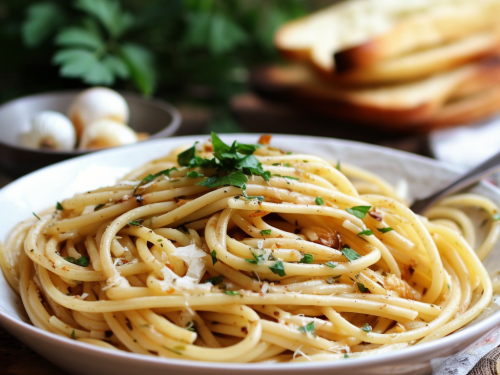 Linguine with Garlic and Olive Oil Recipe