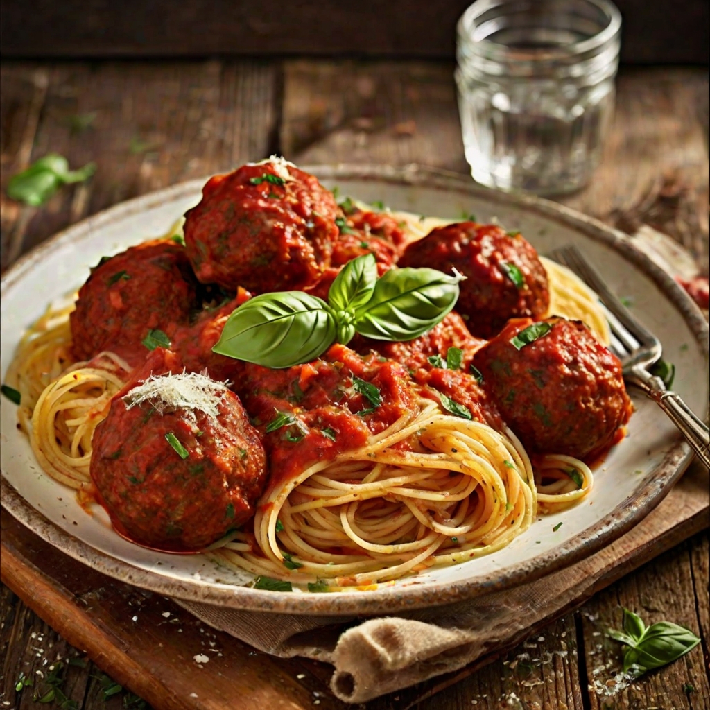 Louise's Italian Cafe Spaghetti and Meatballs Recipe