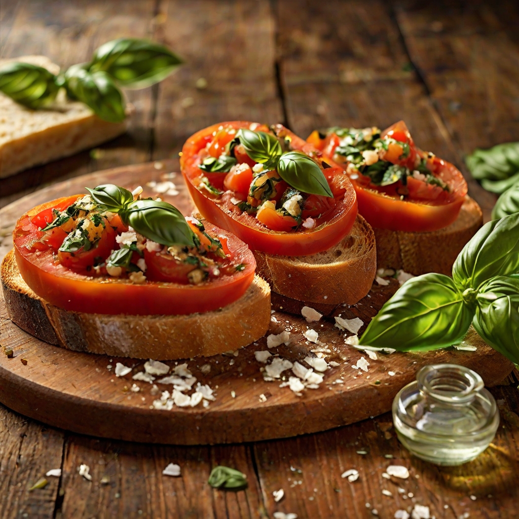 Louise's Italian Cafe Tomato Basil Bruschetta Recipe