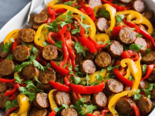 Low Carb Air Fryer Sausage and Peppers Recipe