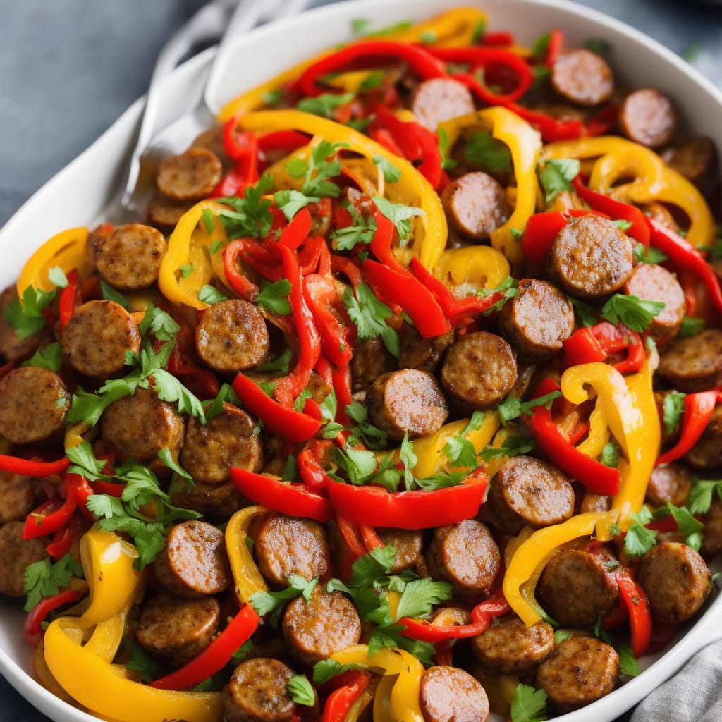 Low Carb Air Fryer Sausage and Peppers Recipe