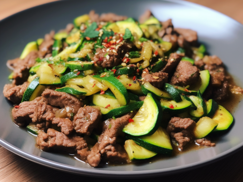 Low Carb Beef and Zucchini Skillet Recipe