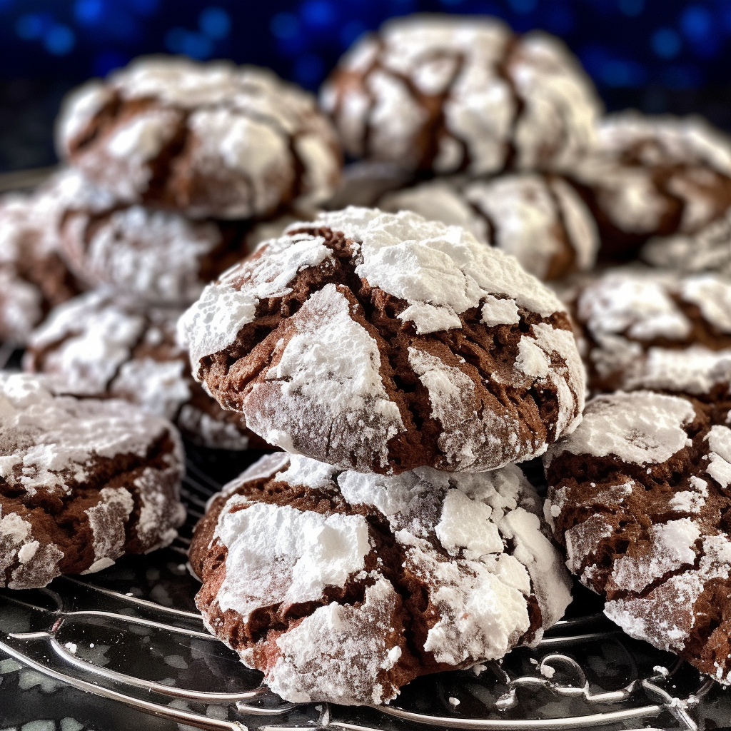 Low Carb Chocolate Crinkle Cookies Recipe