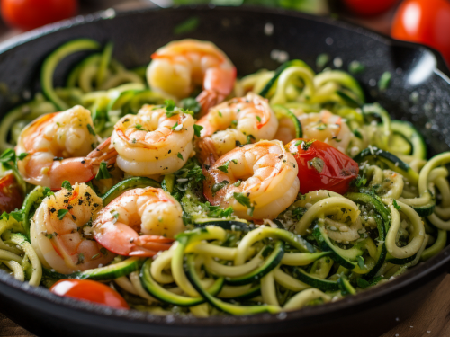 Low Carb Shrimp and Zucchini Noodles Recipe