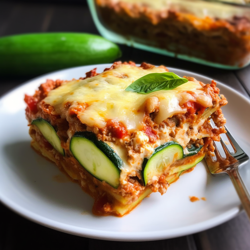 Low Carb Zucchini Lasagna Casserole Recipe