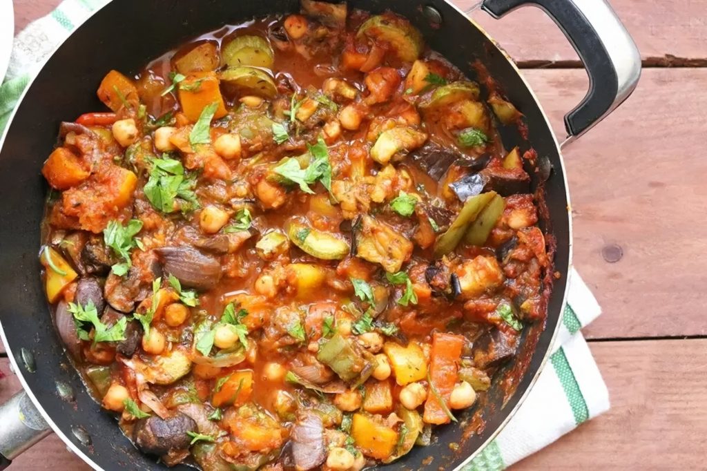 Mixed Vegetable and Chickpea Stew Recipe
