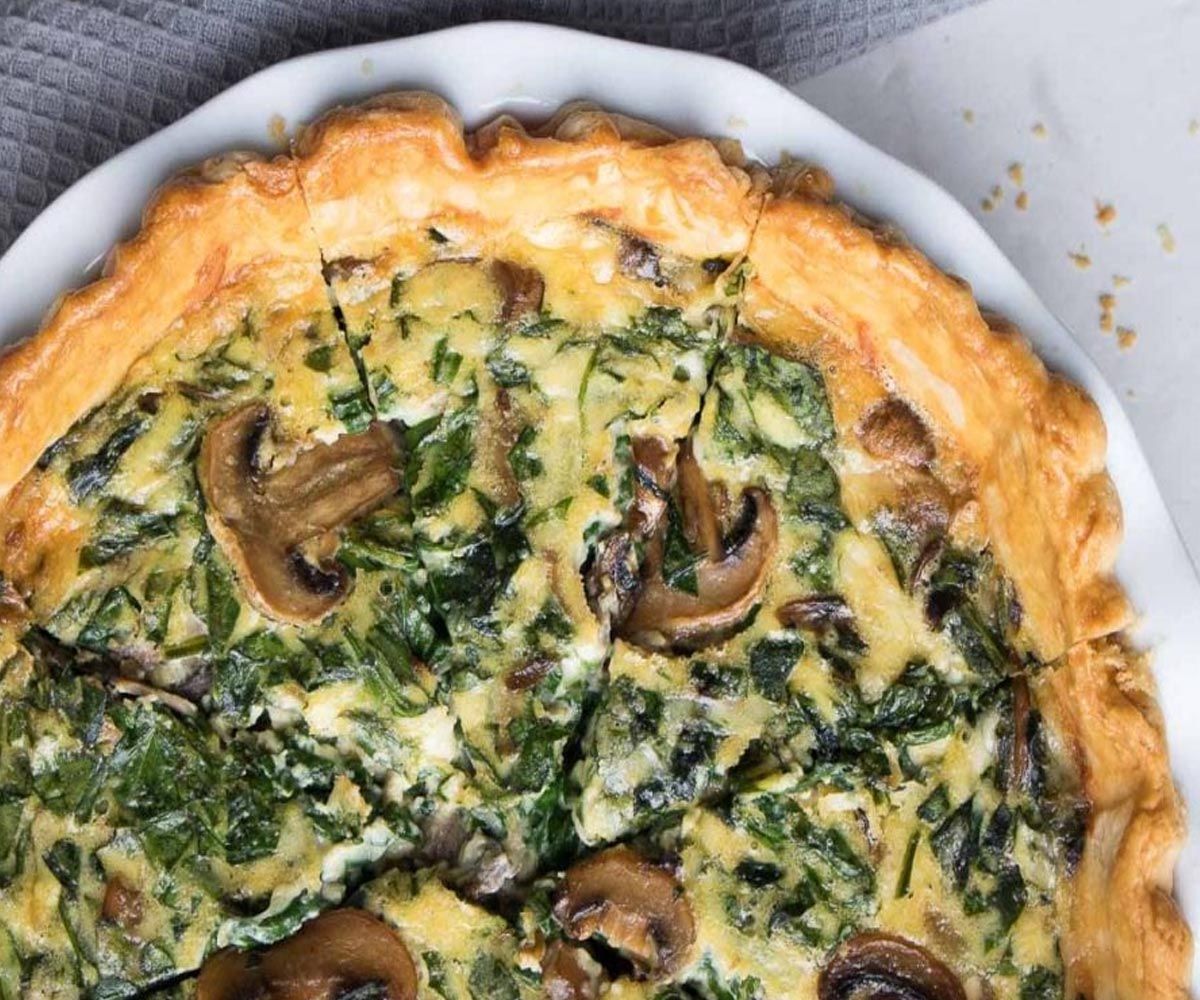 Morel Mushroom and Spinach Quiche