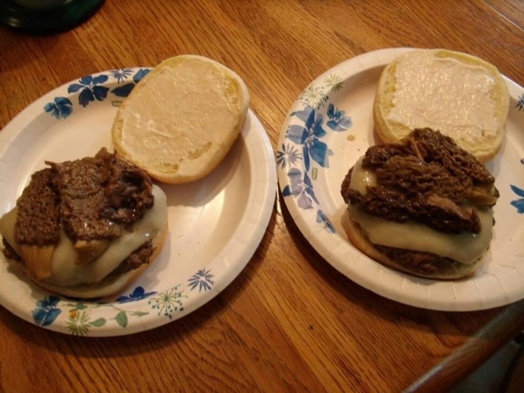 Morel Mushroom and Swiss Cheese Burger Recipe