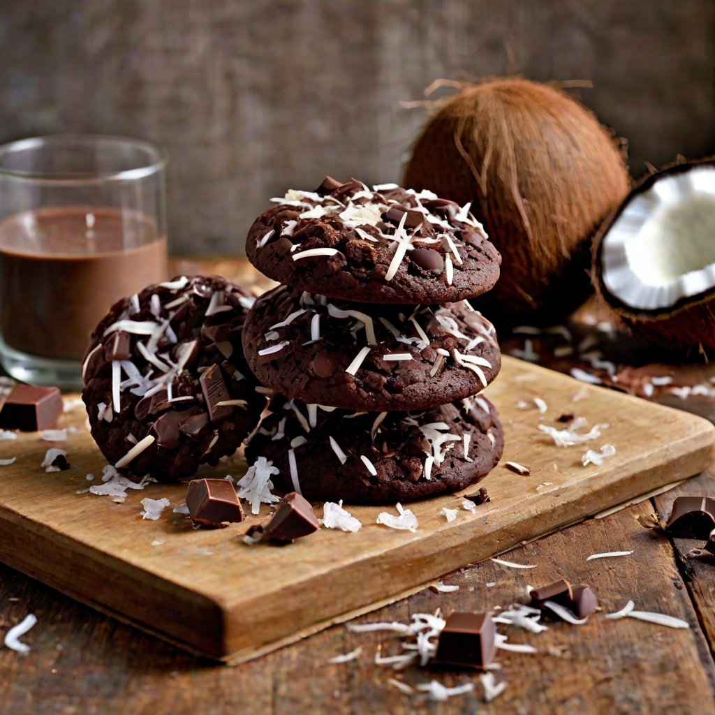Mounds Chocolate Coconut Cookies