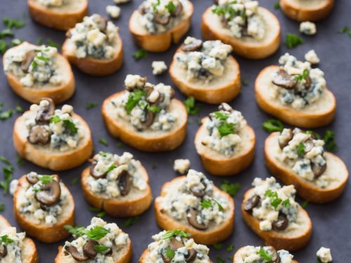Mushroom and Blue Cheese Crostini Recipe