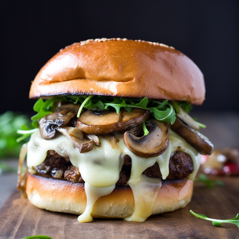 Mushroom Brie Burger Recipe