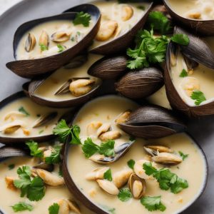 Mussels in Coconut Milk Broth