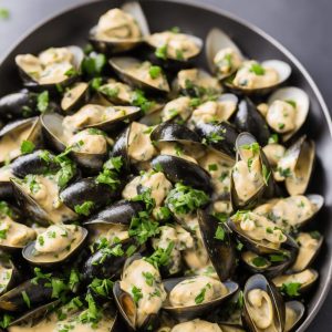 Mussels in Creamy Garlic Sauce Recipe