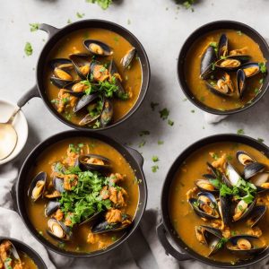 Mussels in Harissa Broth Recipe