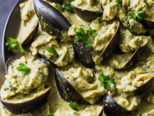 Mussels in Pesto Cream Sauce