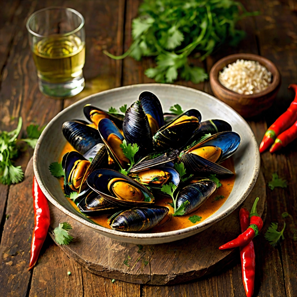 Mussels in Thai Curry Sauce