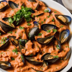Mussels in Tomato Cream Sauce