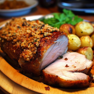 Mustard and Brown Sugar Crusted Pork Roast Recipe