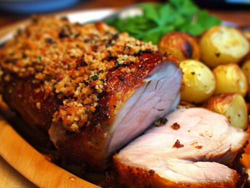 Mustard and Brown Sugar Crusted Pork Roast Recipe