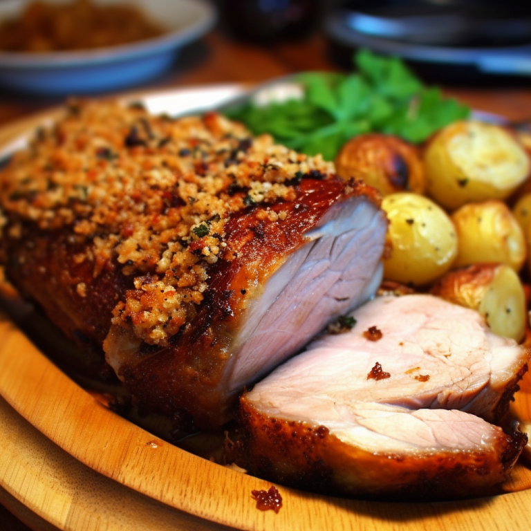 Mustard And Brown Sugar Crusted Pork Roast Recipe 4122