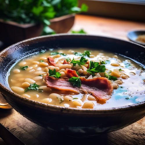 Navy Bean and Bacon Soup Recipe