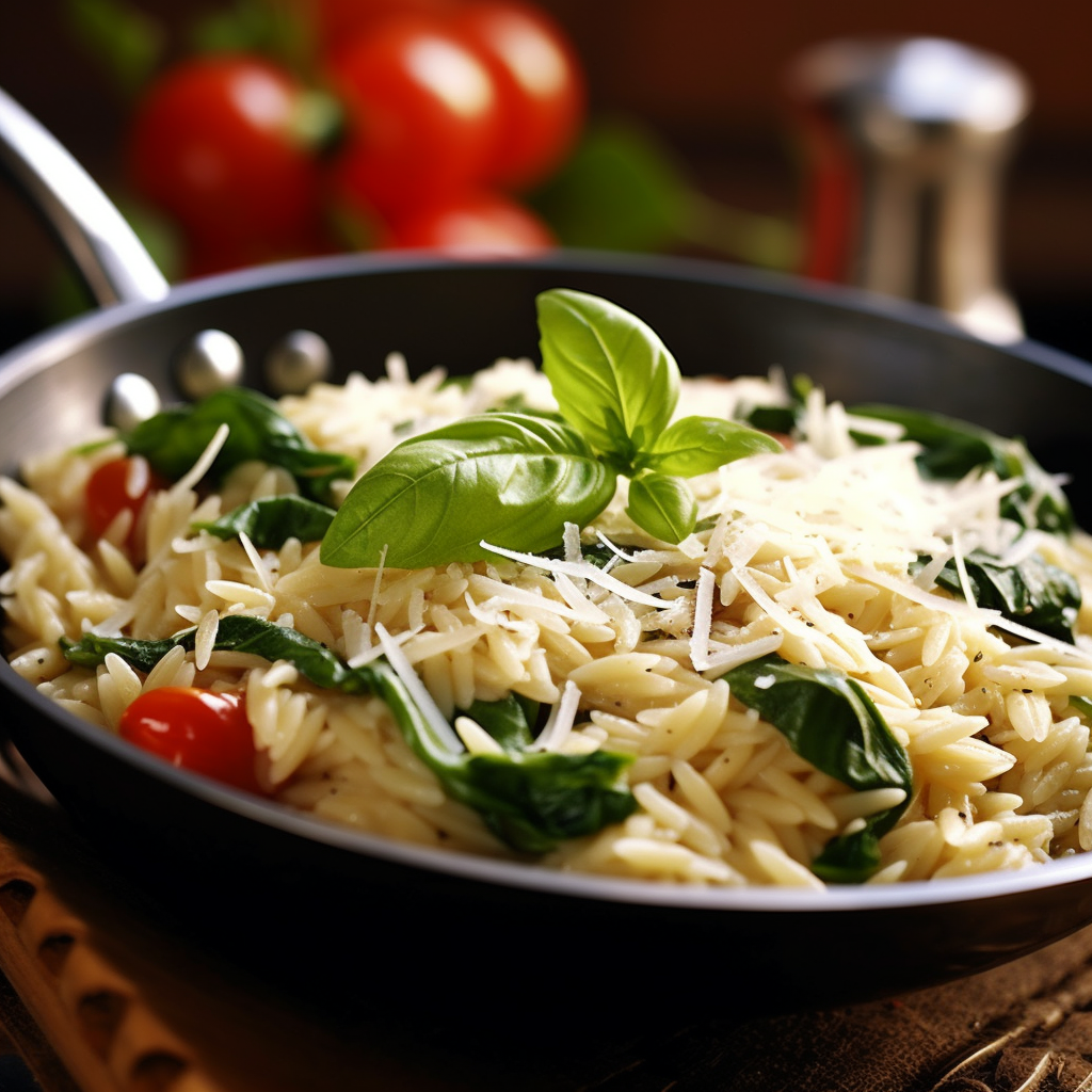 Orzo with Parmesan and Basil Recipe
