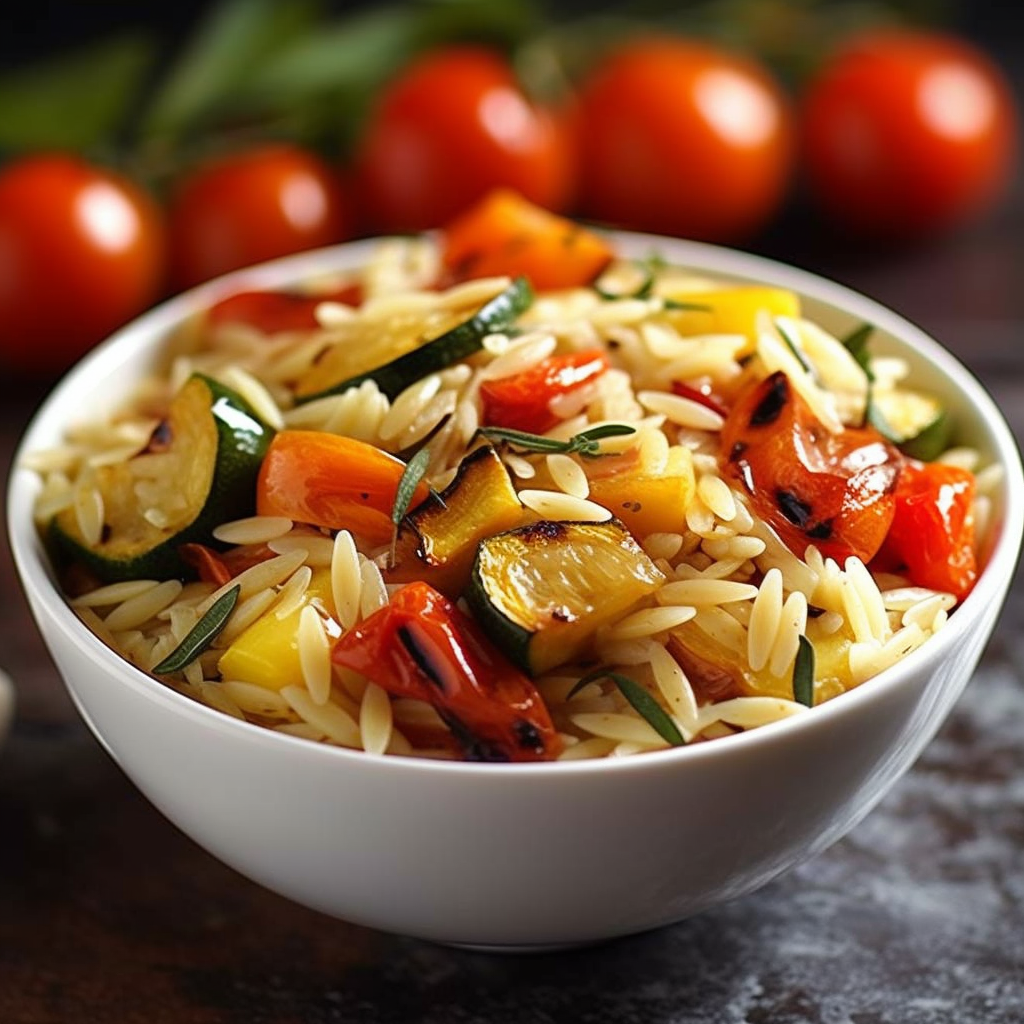 Orzo with Roasted Vegetables Recipe