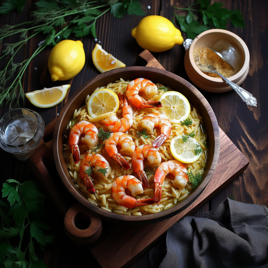 Orzo with Shrimp and Lemon Recipe