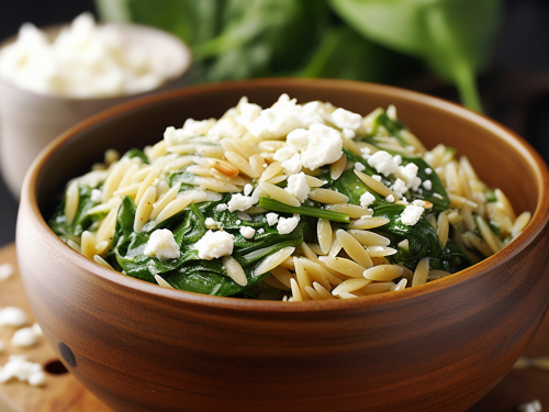 Orzo with Spinach and Feta Recipe