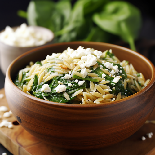 Orzo with Spinach and Feta Recipe