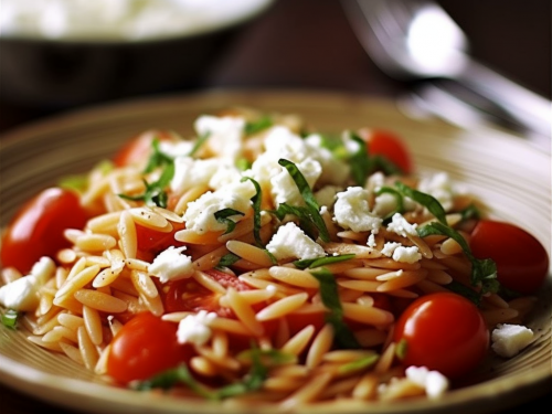 Orzo with Tomato and Goat Cheese Recipe