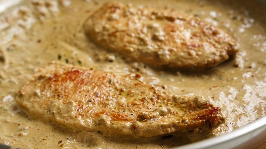 Oyster-Mushroom-and-Honey-Mustard-Chicken-Recipe