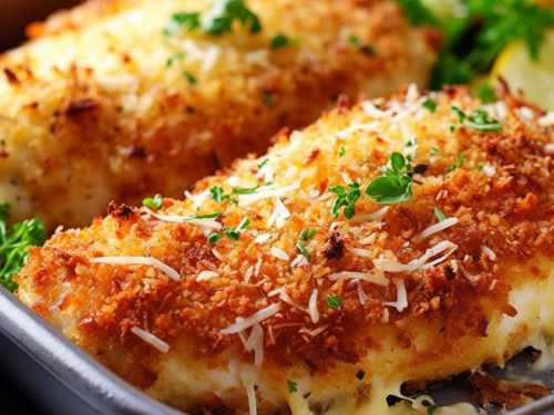 Parmesan Crusted Baked Chicken Breast Recipe