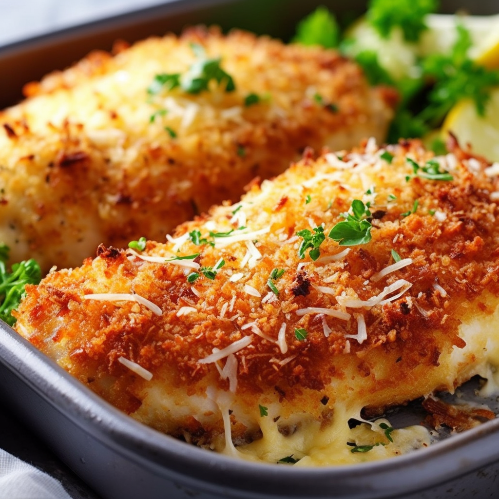 Parmesan Crusted Baked Chicken Breast Recipe