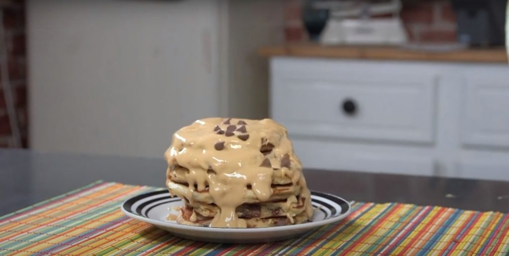Peanut-Butter-Chocolate-Chip-Pancakes-Recipe