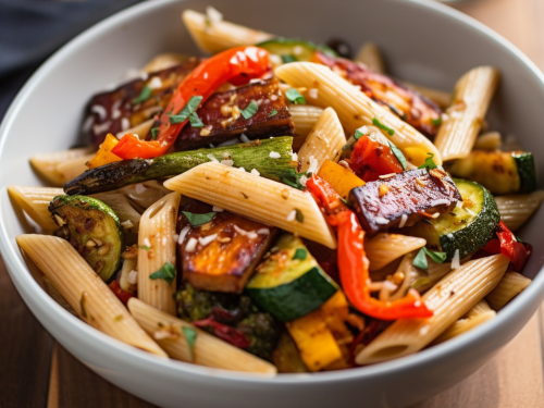 Penne Pasta with Roasted Vegetables Recipe